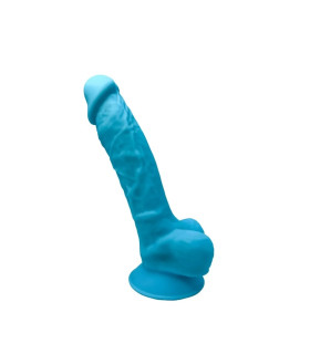 Термореактивный фаллоимитатор SilexD Model 1 на присоске, голубой, 17.5 х 4 см - No Taboo