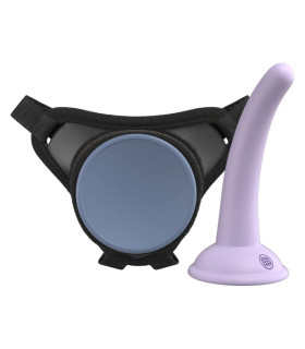 Страпон Pipedream Body Dock Se черно-фиолетовый, 15 х 2.4 см - No Taboo