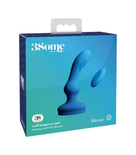 Массажер простаты на присоске Pipedream 3Some Wall Banger P-Spot, синий, 14 х 3.8 см - No Taboo