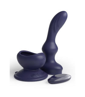 Массажер простаты на присоске Pipedream 3Some Wall Banger P-Spot, синий, 14 х 3.8 см - No Taboo