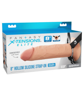 Фаллопротез реалистичный Pipedream Fantasy X-tensions Elite 6 на нейлоновых ремнях, бежевый, 21.5 х 5.1 см - No Taboo