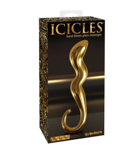 Масажер простати Pipedream Icicles скляний, золотистий, 17.8 х 3.2 см - No Taboo