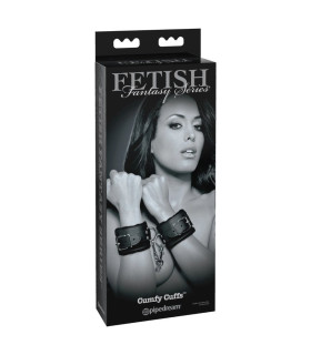 Широкие наручники Pipedream Fetish Fantasy с искусственным мехом, чёрные, 77 см - No Taboo