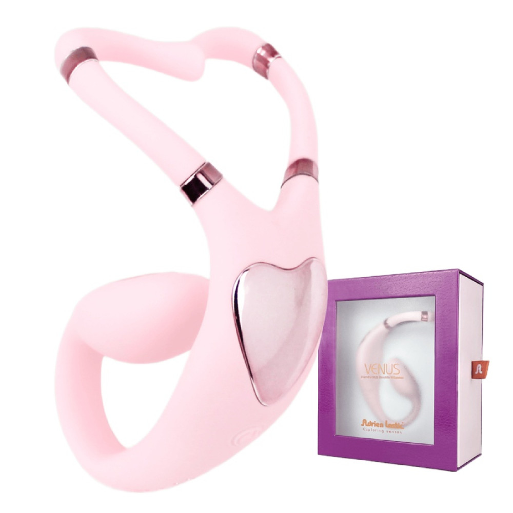 Вібратор для клітора та точки G Adrien Lastic Venus з керуванням з додатка, рожевий, 13 х 3.5 см (336445), zoom