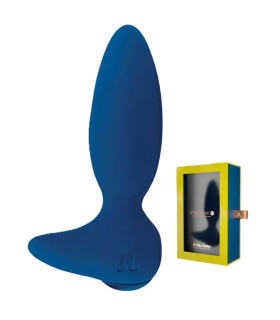 Анальный вибратор Adrien Lastic Little Rocket 2 с управлением через приложение, голубой, 13 х 3.5 см - No Taboo