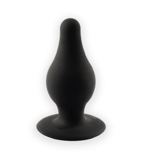 Анальная пробка SilexD Plug Model 2 M на присоске, чёрная, 9.3 х 4 см - No Taboo