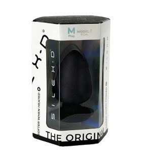 Анальная пробка SilexD Plug Model 1 M на присоске, черная, 11 х 6.2 см - No Taboo