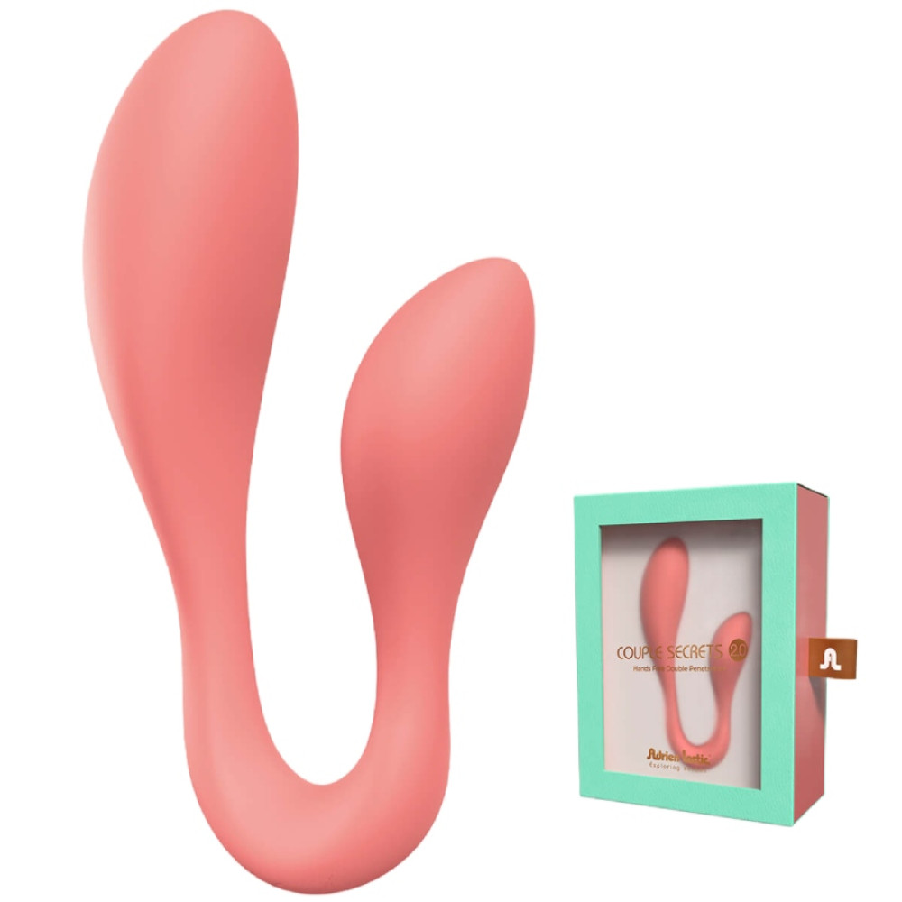Вибратор для пар Adrien Lastic Couple Secrets 2 с управлением через приложение, розовый, 10.8 х 3.5 см (336455), zoom