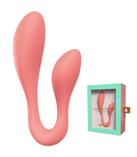 Вибратор для пар Adrien Lastic Couple Secrets 2 с управлением через приложение, розовый, 10.8 х 3.5 см - No Taboo