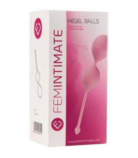 Вагінальні кульки Femintimate Kegel Balls рожеві, 19.9 х 3.5 см - No Taboo