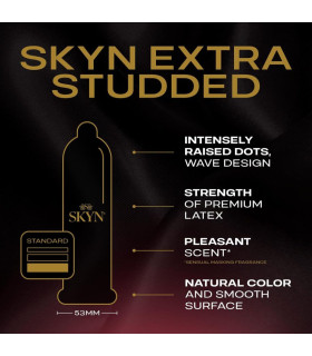 Презерватив SKYN Extra Studded безлатексный (полизопрен), 1 шт - No Taboo