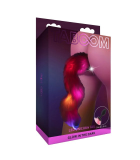 Анальна пробка з хвостом що світиться TABOOM Unicorn Tail & Buttplug LED, 6.5 х 2.8 см - No Taboo
