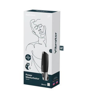 Мастурбатор Satisfyer Power Masturbator с приложением, черный, 26 х 6 см - No Taboo