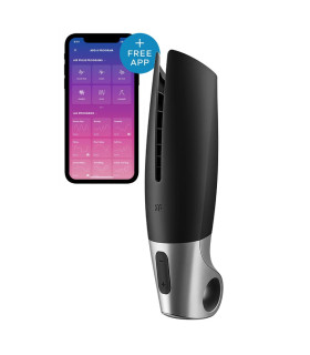 Мастурбатор Satisfyer Power Masturbator с приложением, черный, 26 х 6 см - No Taboo