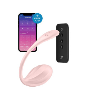 Вибратор в трусики Satisfyer Ribbed Petal с приложением и пультом, розовый, 23.5 х 3.8 см - No Taboo