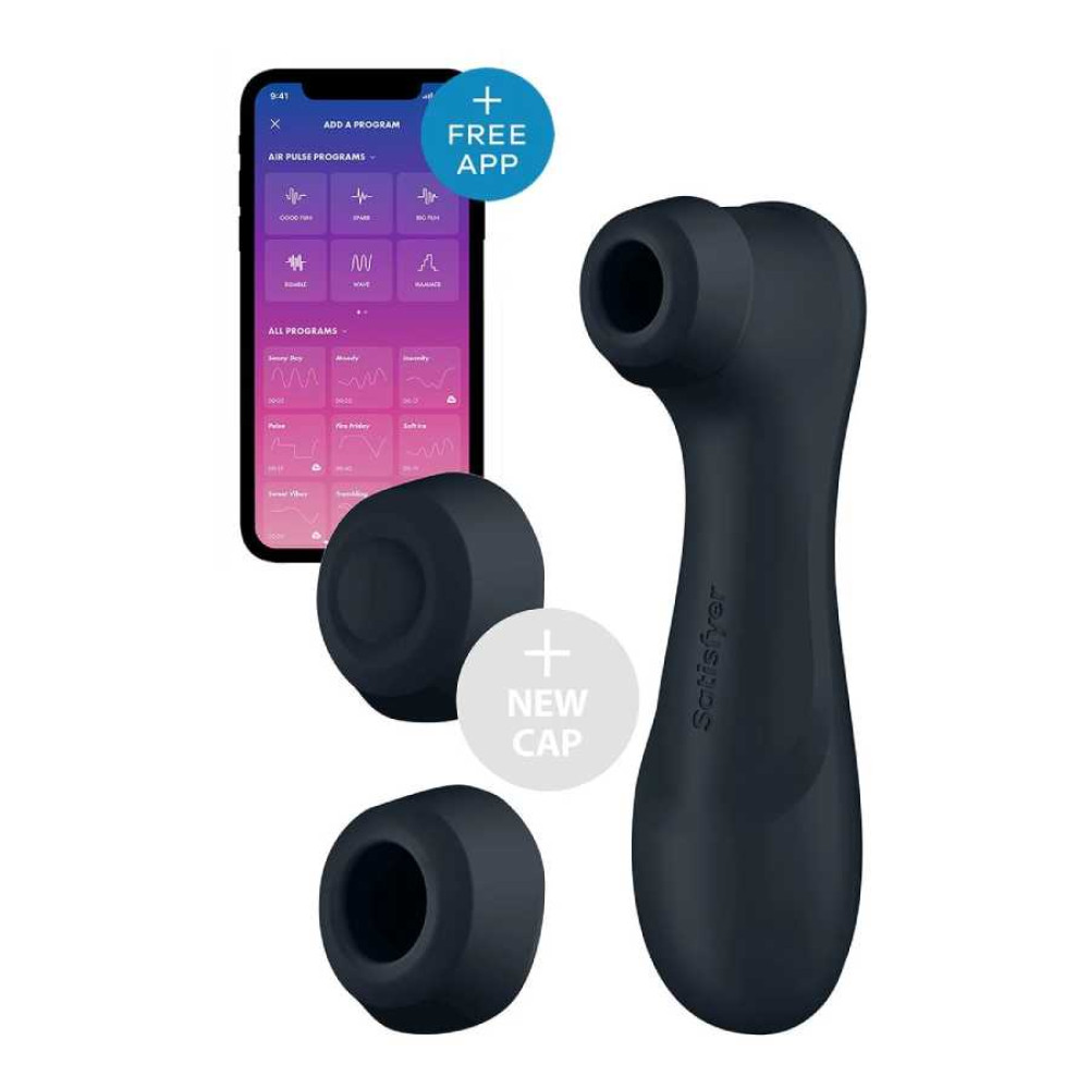 Вибратор Satisfyer Pro 2 Liquid Air з приложением, черный, 16.4 см (337002), zoom