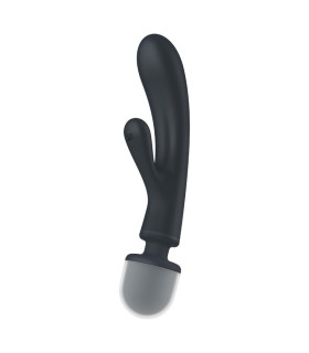 Вібратор-мікрофон Satisfyer Triple Lover потрійна дія, сірий, 24 х 3.8 см - No Taboo