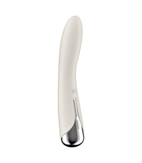 Вібратор для точки G Satisfyer Spinning Vibe 1 з ротацією, бежевий, 17.5 х 3.5 см - No Taboo