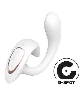 Вибратор G for Goddess 1 Satisfyer для точки G и клитора, белый, 18.5 х 4 см - No Taboo