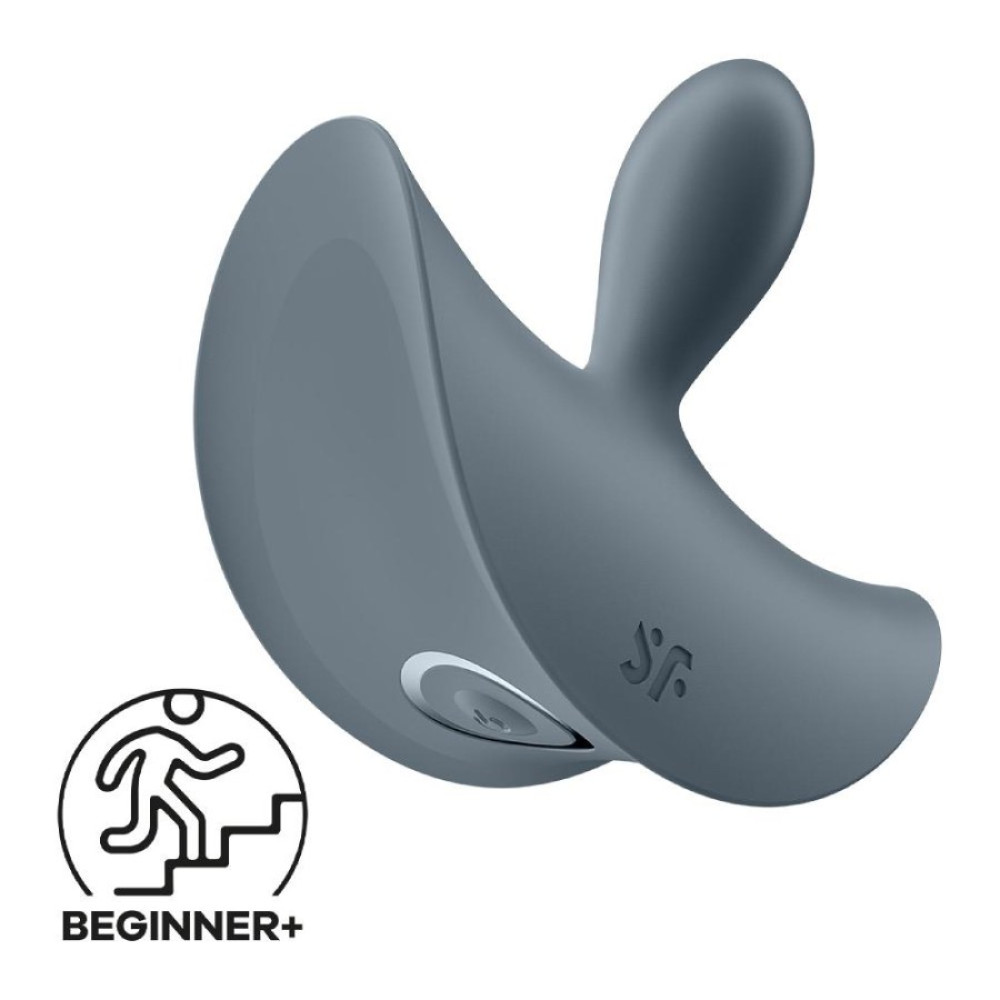 Анальний вібратор Satisfyer Booty Absolute Beginners 2 з широкою основою, сірий, 7.8 х 7 см (336982), zoom
