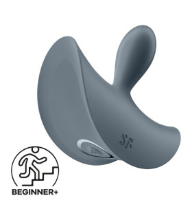 Анальний вібратор Satisfyer Booty Absolute Beginners 2 з широкою основою, сірий, 7.8 х 7 см - No Taboo