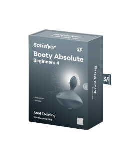 Анальний вібратор Satisfyer Booty Absolute Beginners 4 з широкою основою, сірий, 7.8 х 8.3 см - No Taboo