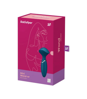 Вібромасажер Satisfyer Mini Wand-er компактний, блакитний, 5.8 х 6.3 см - No Taboo
