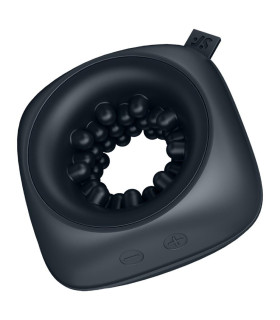 Мастурбатор-кольцо Satisfyer Ring Stroker с вибрацией, чёрный, 9.1 х 9.1 см - No Taboo