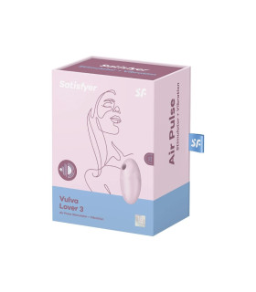 Вакуумный стимулятор клитора Satisfyer Vulva Lover 3 с вибрацией, розовый, 11 х 6 см - No Taboo