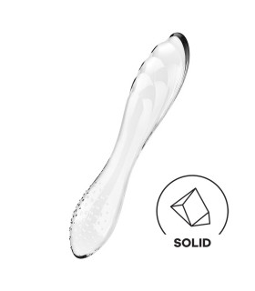 Стеклянный фаллоимитатор Satisfyer Dazzling Crystal 1 термореактивный, прозрачный, 18.2 х 3.6 см - No Taboo