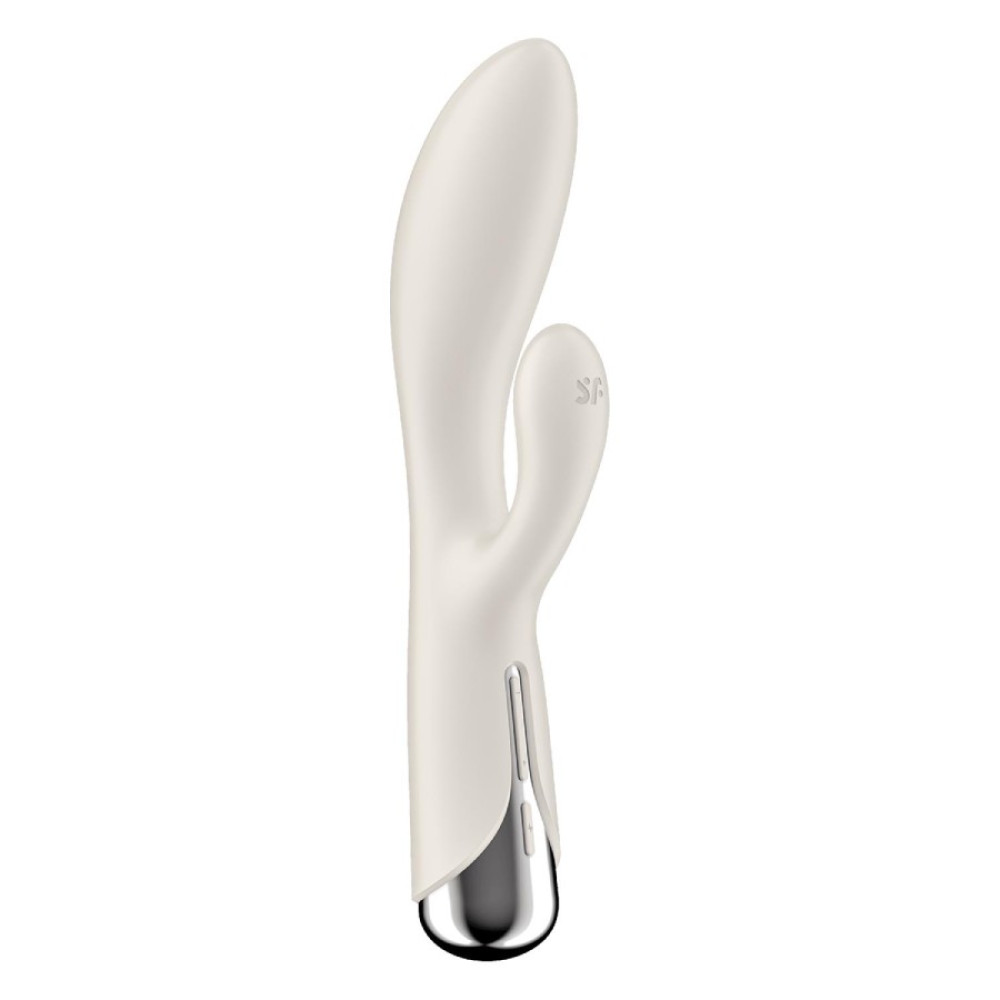 Вибратор-кролик Satisfyer Spinning Rabbit 1 для точки G и клитора, белый, 20 х 3.5 см (336966), zoom