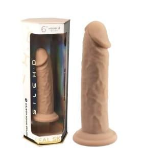 Фаллоимитатор термореактивный Silexd Real Skin жидкий силикон, беж, 15.4 х 3.5 см - No Taboo