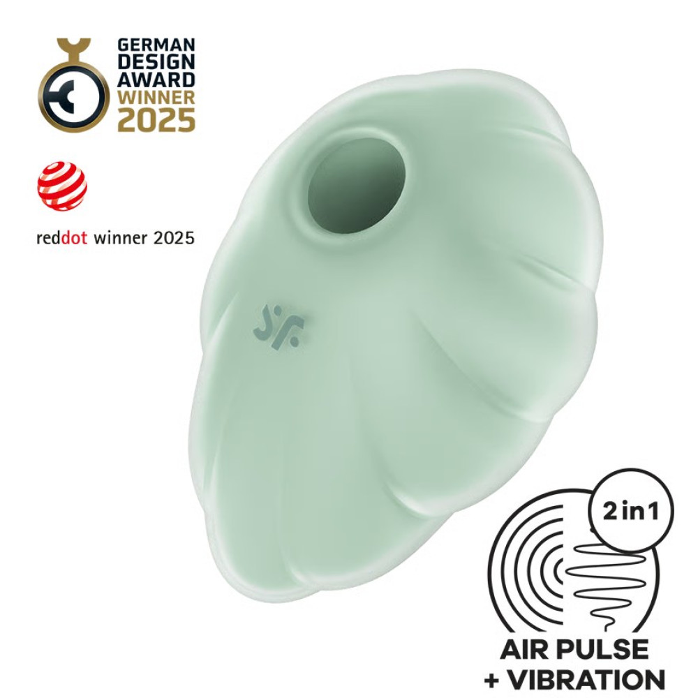 Вибратор Satisfyer Cloud Dancer с вакуумной стимуляцией клитора, мятный, 9 х 6 см (337009), zoom