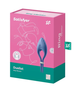 Эрекционное вибро-кольцо Satisfyer с затяжкой, синее, 14.5 х 5.5 см - No Taboo