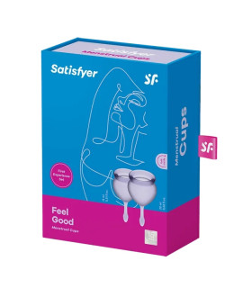 Набор менструальных чаш Satisfyer Feel Good фиолетовый, 2 шт - No Taboo