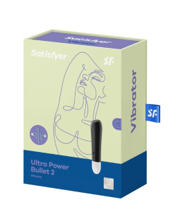 Віброкуля Satisfyer Ultra Power Bullet 2 чорна, 10.5 х 2.4 см - No Taboo