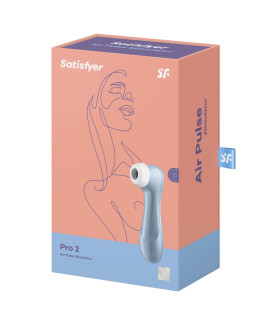Вакуумный стимулятор Satisfyer Pro 2 для клитора, голубой, 16.5 х 4.6 см - No Taboo