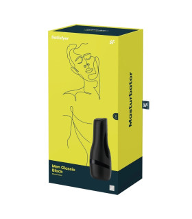 Мастурбатор в колбе Satisfyer Men Classic черный, 25.8 х 9.6 см - No Taboo