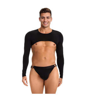 Комплект топ и трусы Star Night с открытым доступом, черный, L - No Taboo