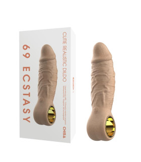 Вибратор реалистичный Chisa Cutie с кольцом, бежевый, 13.1 х 3.2 см - No Taboo