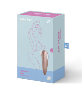 Вакуумный стимулятор Satisfyer Number One для клитора, золотистый, 14.3 х 4.6 см - No Taboo