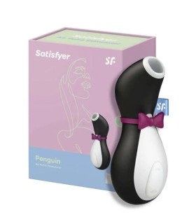 Вакуумный стимулятор клитора Satisfyer Penguin в виде пингвина, чёрно-белый, 10.8 х 5.8 см - No Taboo