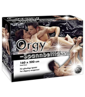 Простынь You2Toys Orgy виниловая, черная, 160 х 200 см - No Taboo