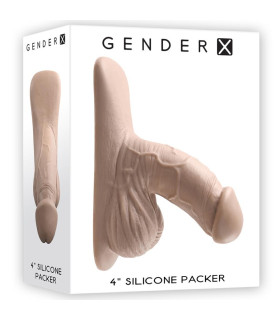 Реалистичная накладка Evolved Gender X 4 в виде пениса, бежевая, 15.2 х 3.5 см - No Taboo