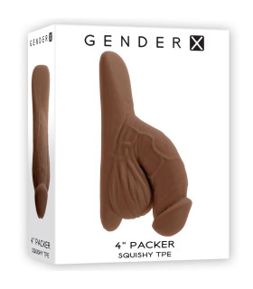 Реалистичная накладка Evolved Gender X 4 в виде пениса, коричневая, 15.2 х 4 см - No Taboo