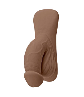 Реалистичная накладка Evolved Gender X 4 в виде пениса, коричневая, 15.2 х 4 см - No Taboo