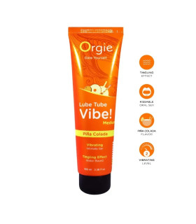 Съедобный лубрикант с эффектом вибрации Orgie со вкусом Пина Колада, 100 мл - No Taboo
