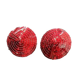 Пестисы на соски Sunspice с пайетками, круглые, красные, One Size - No Taboo