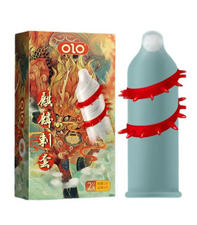 Презерватив OLO Genbu Dragon с усиками и шариком, 1 шт - No Taboo