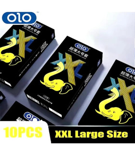 Презервативы ультра тонкие OLO с гиалороновой кислотой XXL, 10шт/уп - No Taboo